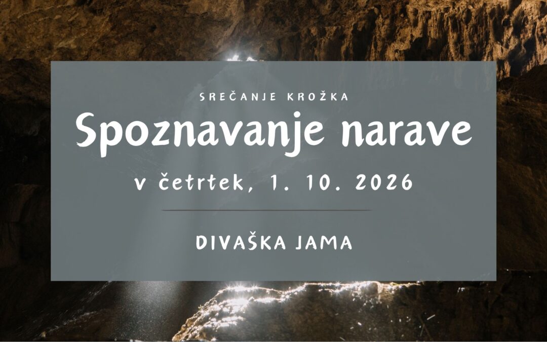 Spoznavanje narave v oktobru-ODPOVEDANO