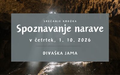 Spoznavanje narave v oktobru-ODPOVEDANO